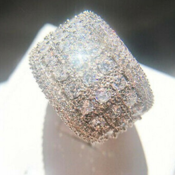 New 925 Sterling silver Diamond luxury Ring - Picture 2 of 7